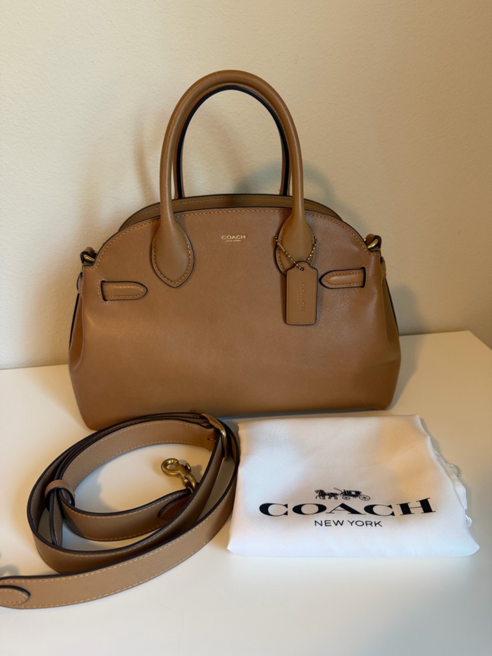 Coach Soft Empire Carryall 28 in Honey Brown